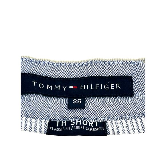 Tommy Hilfiger Men’s Shorts 36 Khaki Beige Golf Casual Zip Button Logo Chino - Picture 4 of 11